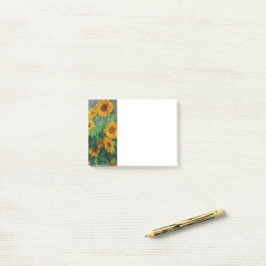 Post-it® Les tournesols Monet (Sur un bureau)