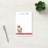 Post-it® Les tulipes rouges ont personnalisé 4 x 6 (Bureau)
