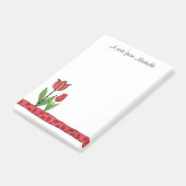 Post-it® Les tulipes rouges ont personnalisé 4 x 6 (Incliné)