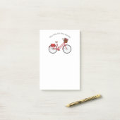 Post-it® Les vélos rendent la vie plus belle - Le vélo roug (Sur un bureau)