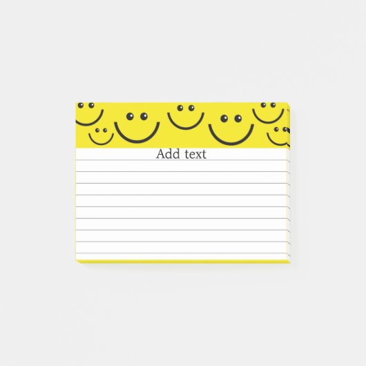 Post-it® Les visages souriants dans un Modèle jaune soleil (Devant)