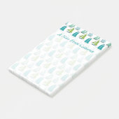 Post-it® Les voiliers sur le motif | de l'eau ajoutent (Incliné)
