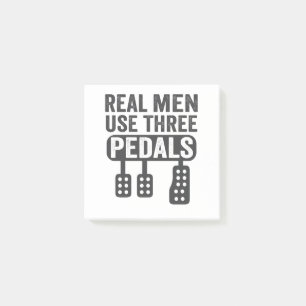 Post-it® Les vrais hommes utilisent trois pédales amusant m