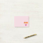 Post-it® Lesbian Flag Heart Post It Notes (Sur un bureau)