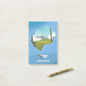 Post-it® Lesotho Afrique du Sud poster de ski (Sur un bureau)
