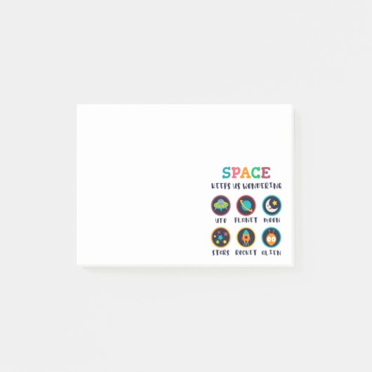 Post-it® L'espace nous fait nous poser des questions (Devant)