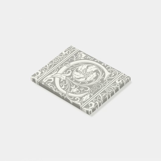 Post-it® Lettre C Monogramme médiéval Art Nouveau (Incliné)