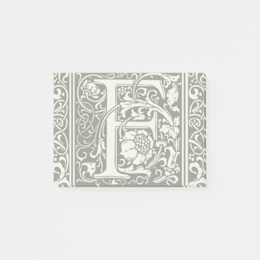 Post-it® Lettre F Monogramme médiéval Art Nouveau (Devant)