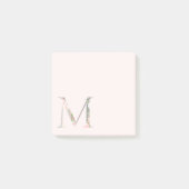 Post-it® LETTRE Florale "M" Notes du monogramme (Devant)