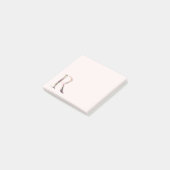 Post-it® LETTRE Florale "R" Notes du monogramme (Incliné)