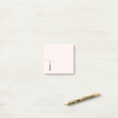 Post-it® LETTRE Florale "T" Notes du monogramme (Sur un bureau)