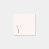 Post-it® LETTRE Florale "Y" Notes du monogramme (Devant)