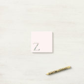 Post-it® LETTRE Florale "Z" Notes du monogramme (Sur un bureau)