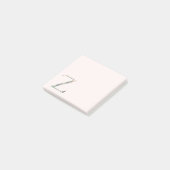 Post-it® LETTRE Florale "Z" Notes du monogramme (Incliné)