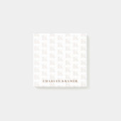 Post-it® LETTRE INITIALE Taupe blanc minima gras (Devant)