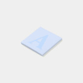 Post-it® LETTRE MONOGRAPHIQUE Bleu Personnalisé Bloc-notes (Incliné)