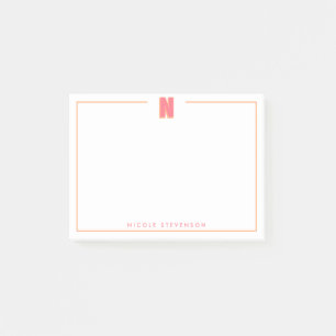 Post-it® Lettre N initiale personnalisée et élégante en 3D