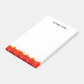 Post-it® LETTRE ORIENTALE BBQ personnalisée Flames rouges A (Incliné)