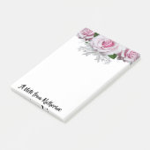 Post-it® Lettre pinceau rose personnalisée Post-it Notes (Incliné)