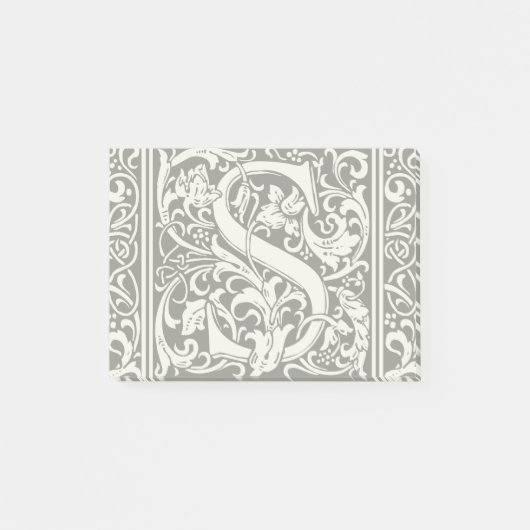 Post-it® Lettre S Monogramme médiéval Art Nouveau (Devant)