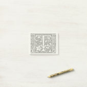 Post-it® Lettre T Monogramme médiéval Art Nouveau (Sur un bureau)