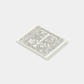 Post-it® Lettre T Monogramme médiéval Art Nouveau (Incliné)