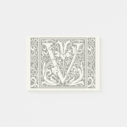 Post-it® Lettre V Monogramme médiéval Art Nouveau (Devant)
