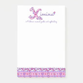 Post-it® Lettre Ximena X nom signifiant rose violet (Devant)