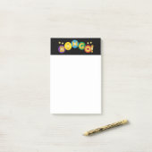 Post-it® Lettres Bingo Gold sur des cercles colorés (Sur un bureau)