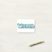 Post-it® Lettres d'eau potable (Sur un bureau)