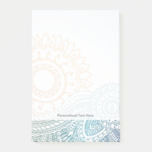 Post-it® Lever de soleil détaillé d'abrégé sur henné (Devant)