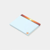 Post-it® Lever de soleil et étoile de mer sur bleu clair (Incliné)