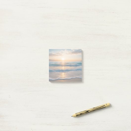 Post-it® Lever De Soleil Sur La Plage (Sur un bureau)