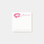Post-it® Lèvres rose Fille Avec Monogramme (Devant)