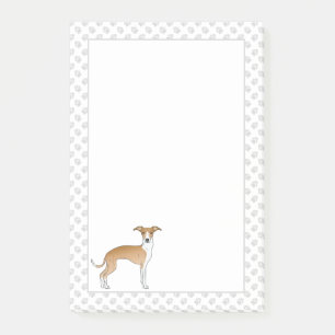 Post-it® Lévrier Italien Fauve Et Blanc Avec Des Pattes