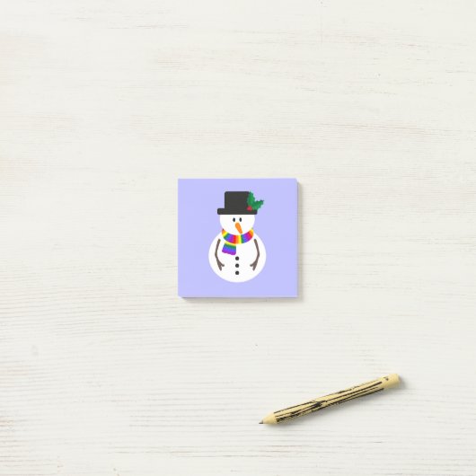 Post-it® LGBT+ Pride Snowman Post-it Notes (Sur un bureau)