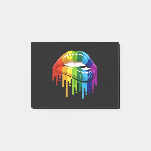 Post-it® LGBT Rainbow Lip Gay pride (Devant)