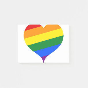 Post-it® LGBTQ Coeur arc-en-ciel