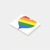 Post-it® LGBTQ Coeur arc-en-ciel (Incliné)
