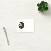 Post-it® libellule d'or en cercle noir (Bureau)