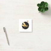Post-it® libellule d'or en cercle noir (Bureau)
