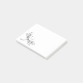 Post-it® Libellule stylisée mignonne (Incliné)