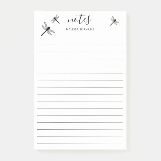 Post-it® libellules volantes et titre et nom personnalisés  (Devant)
