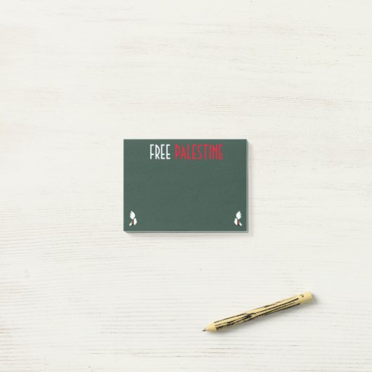 Post-it® Libérer la Palestine (Sur un bureau)