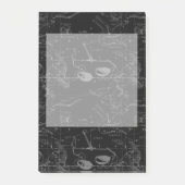 Post-it® Libra Constellation Hevelius 1690 Carte sur Noir (Devant)