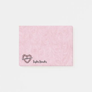 Post-it® Libraire Leopard Heart Frame Rose 4"x3"