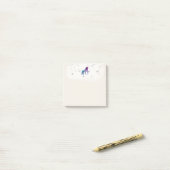 Post-it® Licorne Arc-en-Ciel et Étoiles d'Argent (Sur un bureau)