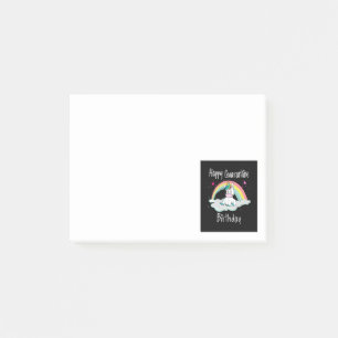 Post-it® Licorne d'anniversaire de quarantaine arc-en-ciel