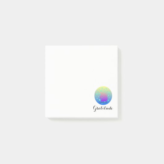 Post-it® Licorne d'Ombre avec les notes collantes de (Devant)