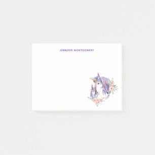 Post-it® Licorne Magique Maman et Bébé Aquarelle